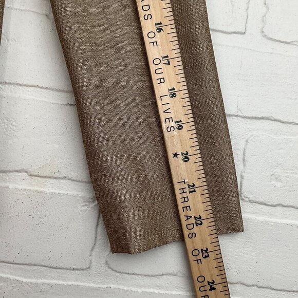 Kasper Blazer Women 4P Tan White Shimmer Woven Fitted Classic‎ Career Notch VTG - Picture 8 of 12